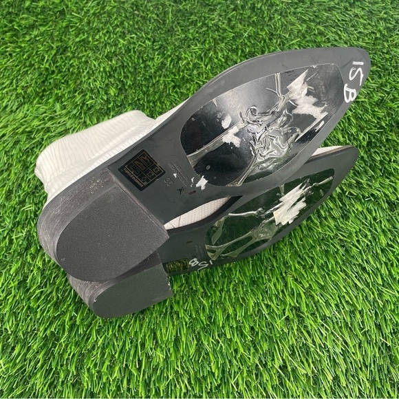 FREE PEOPLE NEW Luke Western White Croc Point Toe Zip Ankle Bootie Boot - Picture 9 of 11